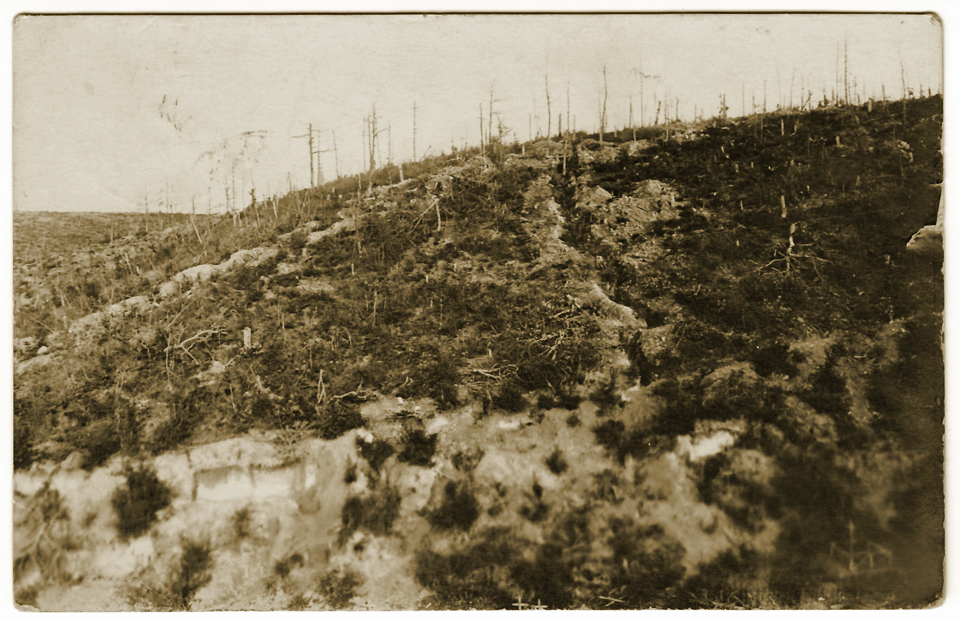 Boyaux de communication sur l'une des croupes