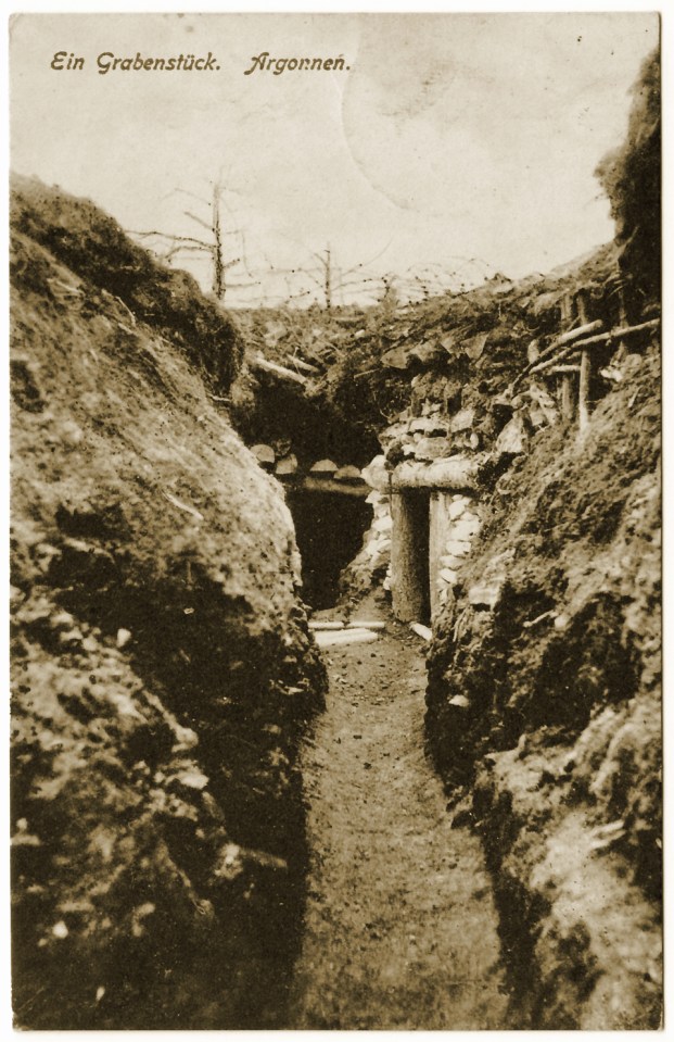 Tranchée allemande en Argonne