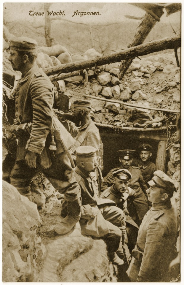 Soldats allemands au créneau